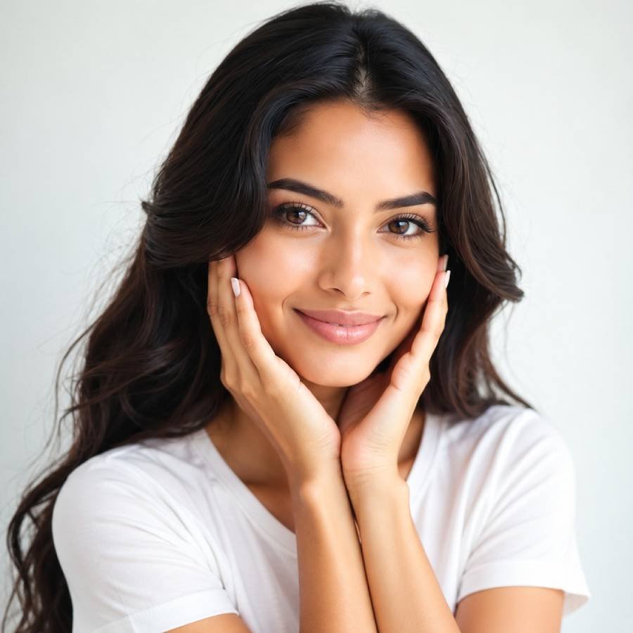 Illustrative skincare facial treatment